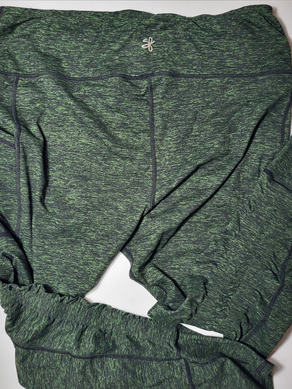 Sweetflexx Resistance Band Tummy Leggings Fat Burner Green Spacedye Size XL